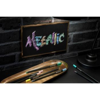 Faber-Castell Buntstifte Black Edition Metallic 12er Kartonetui